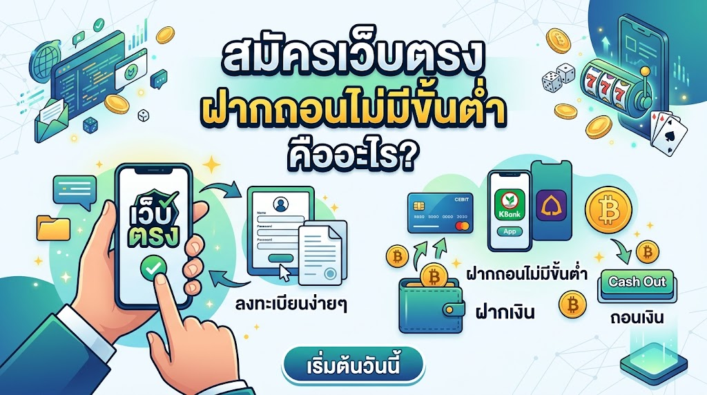 สมัครเว็บตรง ฝากถอนไม่มีขั้นต่ำ คืออะไร?