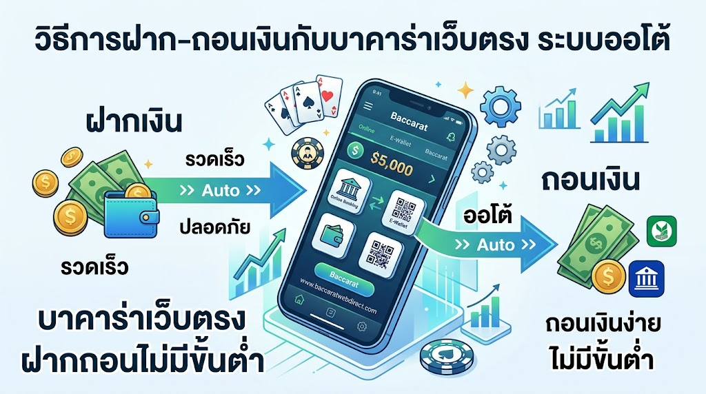 แนะนำ 5 อันดับ บาคาร่าเว็บตรง ฝากถอนไม่มีขั้นต่ำ ยอดนิยม ปี 2024
