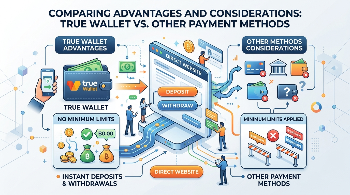 เปรียบเทียบข้อดีและข้อควรพิจารณาของการใช้ True Wallet กับช่องทางอื่น