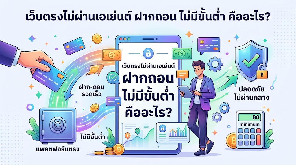วิธีการเลือกเว็บตรงไม่ผ่านเอเย่นต์ ฝากถอน ไม่มี ขั้น ต่ํา ที่ดีที่สุดในปี 2024