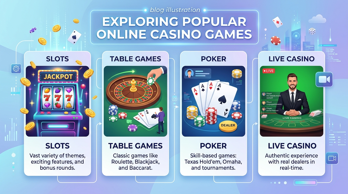 ประเภทของเกม คาสิโนออนไลน์ ยอดนิยม