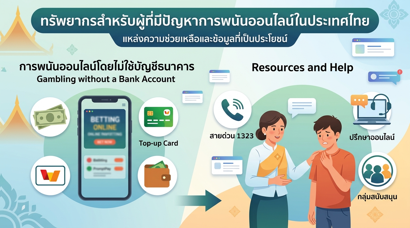 แหล่งช่วยเหลือสำหรับผู้ประสบปัญหาพนันออนไลน์ในประเทศไทย