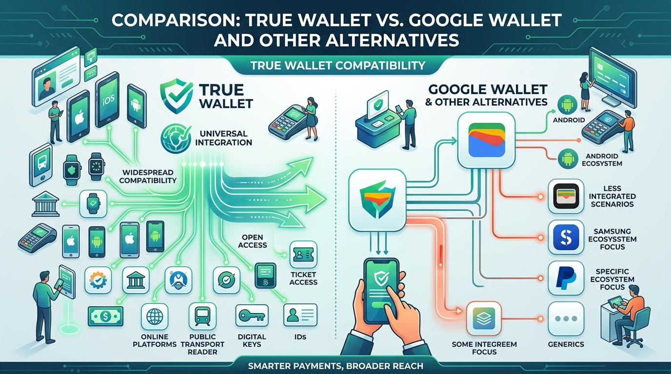 เปรียบเทียบ: ทรูวอลเลทกับ Google Wallet และทางเลือกอื่นๆ รองรับทรูวอลเลท