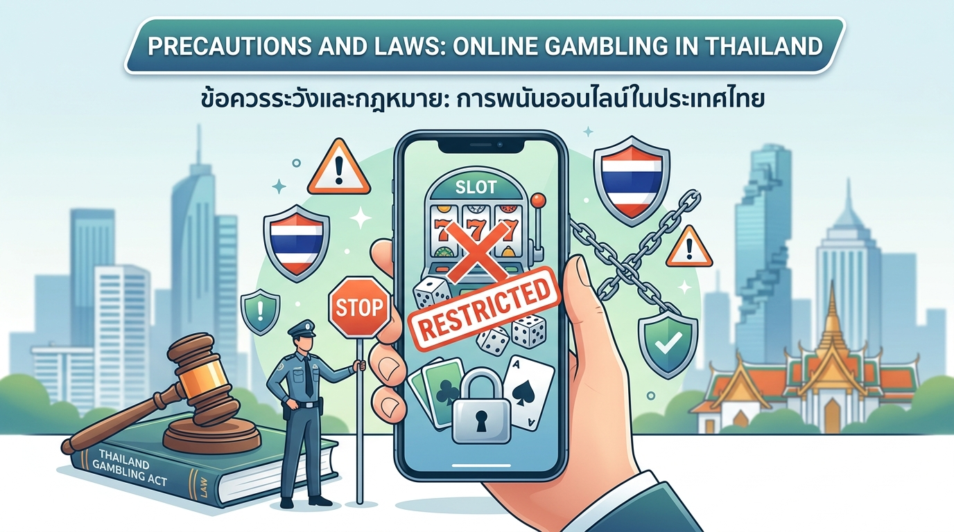 ข้อควรระวังและกฎหมายที่เกี่ยวข้องกับการพนันออนไลน์ในประเทศไทย